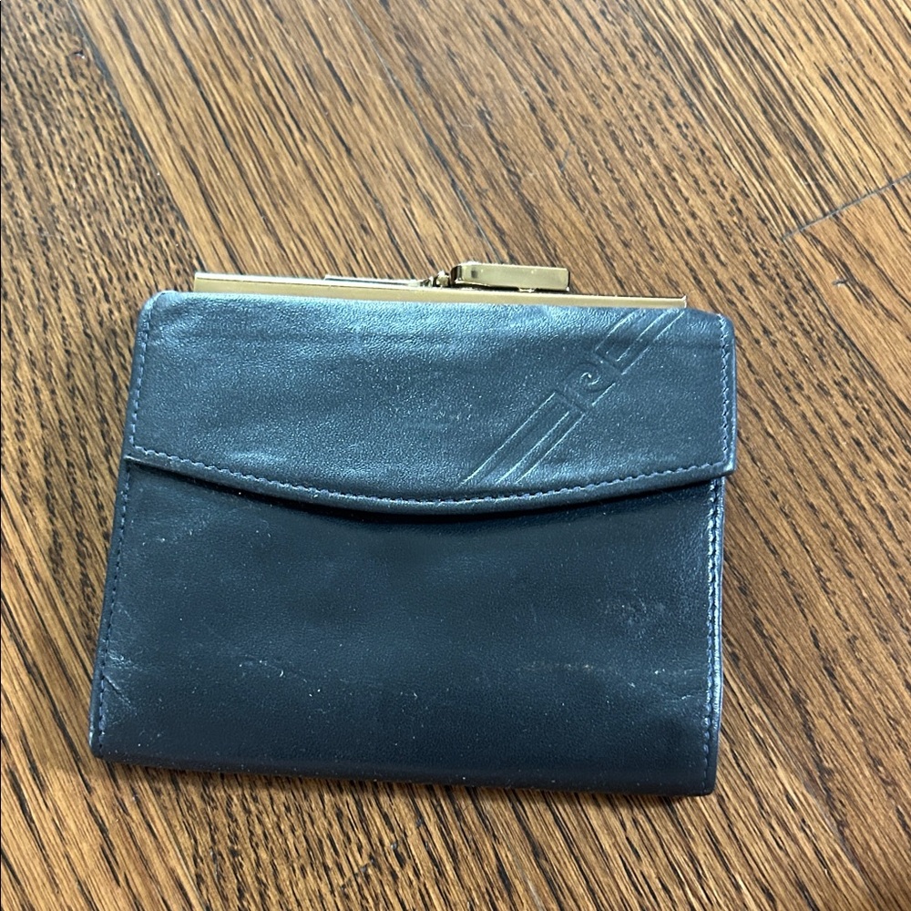 Pierre Cardin dark Navy Blue Leather Women's Wallet